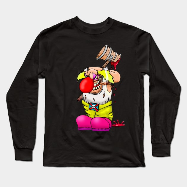 2 side Killer Clown Long Sleeve T-Shirt by harmount